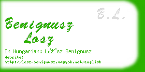 benignusz losz business card